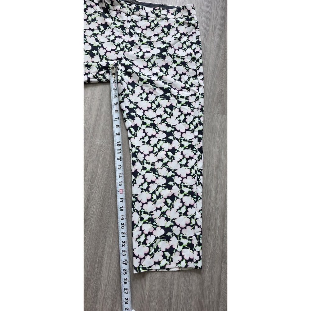 Banana Republic Avery Floral Ankle Pants Women Size 14 Mid Rise Stretch - Picture 3 of 16